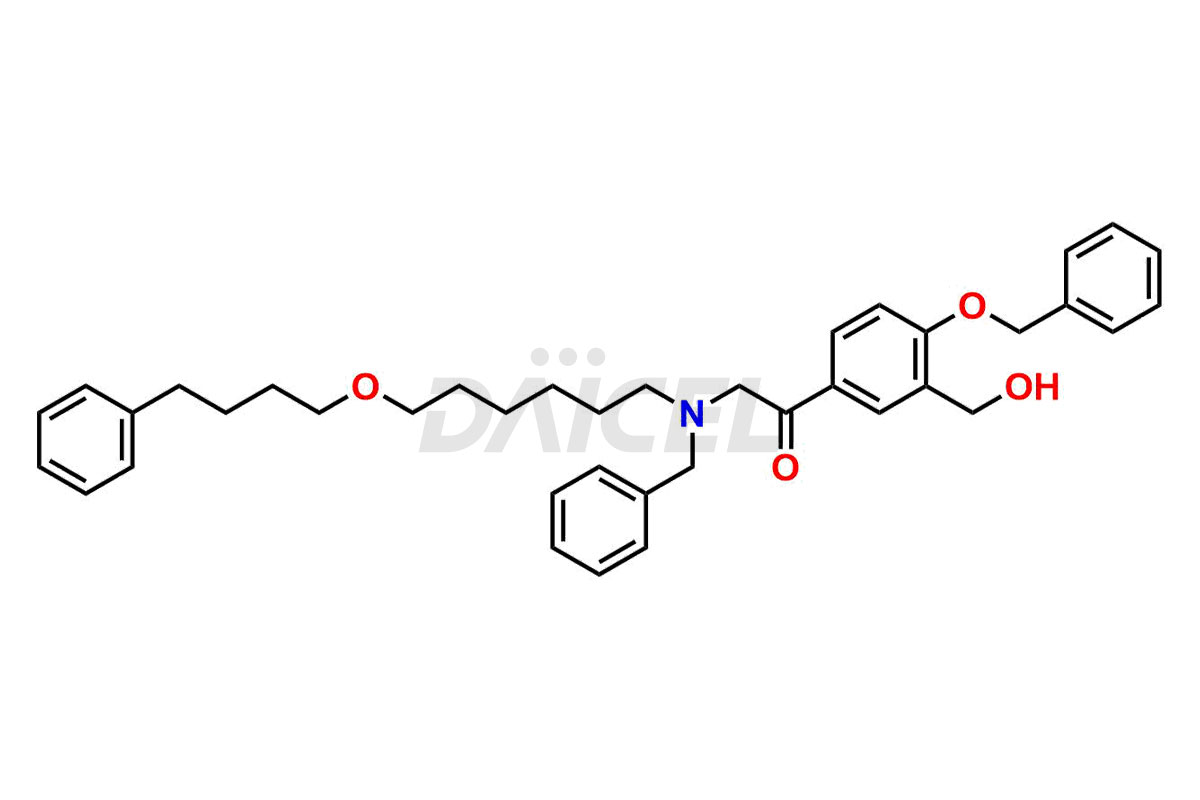 2-(benzyl(6-(4-phenylbutoxy)hexyl)amino)-1-(4-(benzyloxy)-3-(hydroxymethyl)phenyl)ethan-1-one