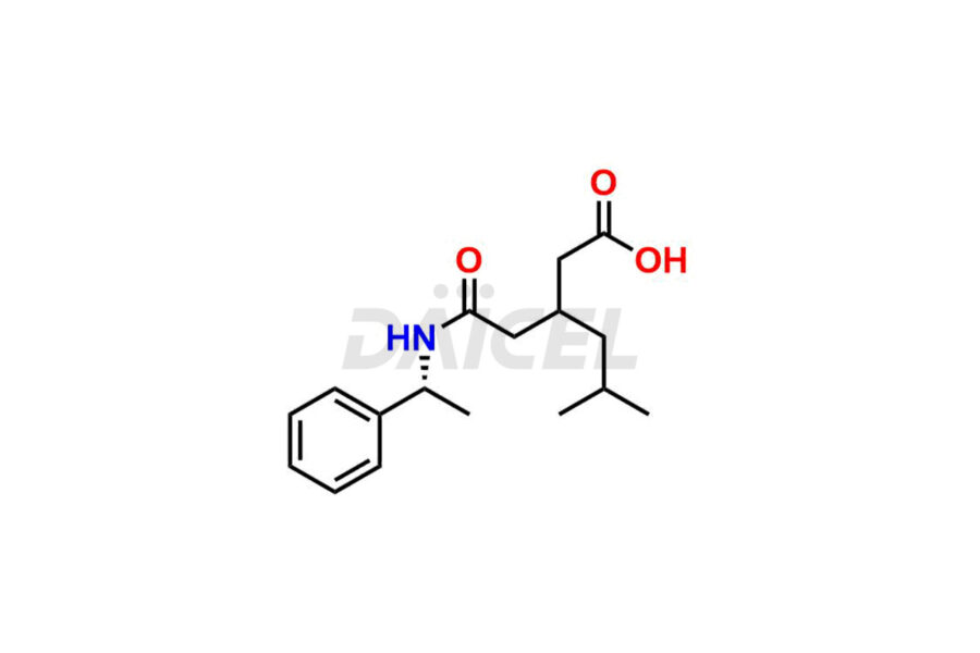 5-methyl-3-(2-oxo-2-(((R)-1-phenylethyl)amino)ethyl)hexanoic acid