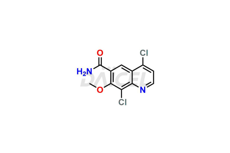 4,8،7-dichloro-6-methoxyquinoline-XNUMX-carboxamide